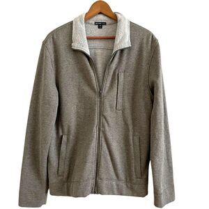 James Perse Mens 2 M Full Zip Knit Jacket Wool Cotton Blend Athleisure Casual